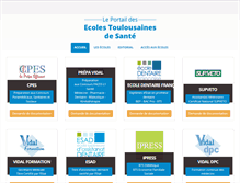 Tablet Screenshot of ecoles-toulousaines-de-sante.com